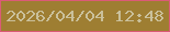 文字の大きさ：4、枠の色：db5b77、背景の色：9e7e32、文字の色：cac09b 無料ブログパーツのブログ時計