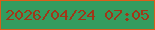 文字の大きさ：3、枠の色：db5d19、背景の色：339c5f、文字の色：a03618 無料ブログパーツのブログ時計