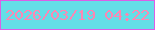 文字の大きさ：2、枠の色：db5ee7、背景の色：64dee7、文字の色：fc87b3 無料ブログパーツのブログ時計