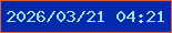 文字の大きさ：5、枠の色：db6040、背景の色：0428ac、文字の色：9ce5db 無料ブログパーツのブログ時計