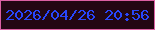文字の大きさ：3、枠の色：db60a3、背景の色：230713、文字の色：2846fb 無料ブログパーツのブログ時計