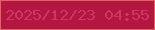 文字の大きさ：1、枠の色：db6664、背景の色：b3173f、文字の色：cf346a 無料ブログパーツのブログ時計