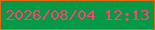 文字の大きさ：2、枠の色：db6815、背景の色：049946、文字の色：f1466d 無料ブログパーツのブログ時計