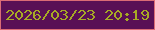 文字の大きさ：2、枠の色：db6c75、背景の色：591055、文字の色：a7aa25 無料ブログパーツのブログ時計