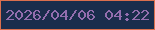 文字の大きさ：4、枠の色：db6f4e、背景の色：1a2d4c、文字の色：936eae 無料ブログパーツのブログ時計