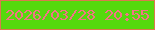 文字の大きさ：1、枠の色：db794d、背景の色：55d90d、文字の色：f17485 無料ブログパーツのブログ時計