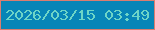 文字の大きさ：4、枠の色：db7d70、背景の色：0785b7、文字の色：6dd5c7 無料ブログパーツのブログ時計