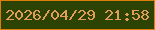 文字の大きさ：4、枠の色：db7e0c、背景の色：2d4303、文字の色：e29d56 無料ブログパーツのブログ時計