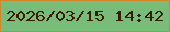 文字の大きさ：4、枠の色：db8223、背景の色：78bc79、文字の色：3d1803 無料ブログパーツのブログ時計