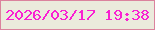 文字の大きさ：3、枠の色：db839d、背景の色：ebebdc、文字の色：f921d2 無料ブログパーツのブログ時計