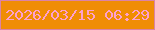 文字の大きさ：4、枠の色：db83a6、背景の色：f08d05、文字の色：fda0d0 無料ブログパーツのブログ時計