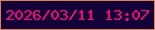 文字の大きさ：1、枠の色：db8451、背景の色：140039、文字の色：fc017b 無料ブログパーツのブログ時計