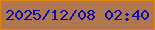 文字の大きさ：4、枠の色：db8609、背景の色：b0764f、文字の色：060bad 無料ブログパーツのブログ時計