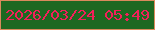 文字の大きさ：5、枠の色：db8a5c、背景の色：1e6821、文字の色：f4205a 無料ブログパーツのブログ時計
