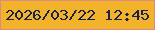 文字の大きさ：2、枠の色：db8a86、背景の色：f2b22a、文字の色：18234b 無料ブログパーツのブログ時計