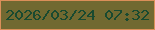 文字の大きさ：2、枠の色：db8f59、背景の色：716931、文字の色：194a30 無料ブログパーツのブログ時計
