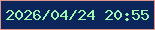 文字の大きさ：3、枠の色：db958b、背景の色：0c255b、文字の色：9ef6b3 無料ブログパーツのブログ時計