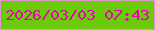 文字の大きさ：5、枠の色：db97c7、背景の色：6cca0a、文字の色：dd0ca5 無料ブログパーツのブログ時計