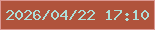 文字の大きさ：1、枠の色：db9892、背景の色：b0533c、文字の色：aeded8 無料ブログパーツのブログ時計