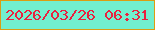 文字の大きさ：3、枠の色：db9d13、背景の色：72efcf、文字の色：ea203e 無料ブログパーツのブログ時計