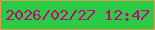 文字の大きさ：1、枠の色：db9e4e、背景の色：2ccb45、文字の色：c7017e 無料ブログパーツのブログ時計