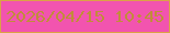 文字の大きさ：2、枠の色：dba146、背景の色：f254af、文字の色：c18c3a 無料ブログパーツのブログ時計