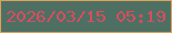 文字の大きさ：3、枠の色：dba15a、背景の色：4e7063、文字の色：da4c5f 無料ブログパーツのブログ時計