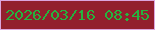 文字の大きさ：3、枠の色：dba5df、背景の色：921f2e、文字の色：25b33e 無料ブログパーツのブログ時計