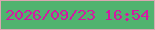 文字の大きさ：4、枠の色：dba7b2、背景の色：51b36f、文字の色：d319a2 無料ブログパーツのブログ時計
