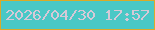 文字の大きさ：3、枠の色：dbaa28、背景の色：4ac8c6、文字の色：d6c9d7 無料ブログパーツのブログ時計