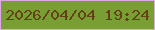 文字の大きさ：3、枠の色：dbaade、背景の色：799e33、文字の色：614314 無料ブログパーツのブログ時計