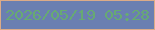 文字の大きさ：3、枠の色：dbab88、背景の色：6a7fb1、文字の色：67aa73 無料ブログパーツのブログ時計