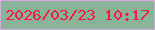 文字の大きさ：5、枠の色：dbabe0、背景の色：8ab39a、文字の色：f51943 無料ブログパーツのブログ時計