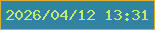 文字の大きさ：5、枠の色：dbad34、背景の色：3382a3、文字の色：c2ec6b 無料ブログパーツのブログ時計