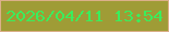 文字の大きさ：5、枠の色：dbb089、背景の色：9f9c36、文字の色：3bed5c 無料ブログパーツのブログ時計