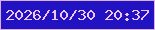 文字の大きさ：5、枠の色：dbb0e8、背景の色：2113c2、文字の色：f2c5ff 無料ブログパーツのブログ時計