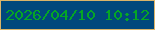 文字の大きさ：3、枠の色：dbb469、背景の色：01487c、文字の色：05a625 無料ブログパーツのブログ時計