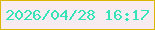 文字の大きさ：2、枠の色：dbb703、背景の色：f8ecf1、文字の色：34e4b8 無料ブログパーツのブログ時計