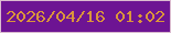 文字の大きさ：3、枠の色：dbbbd0、背景の色：6d1493、文字の色：da953b 無料ブログパーツのブログ時計