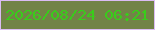 文字の大きさ：1、枠の色：dbbcf4、背景の色：728347、文字の色：39cc1b 無料ブログパーツのブログ時計