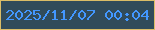 文字の大きさ：4、枠の色：dbbd67、背景の色：314b5a、文字の色：4397ff 無料ブログパーツのブログ時計