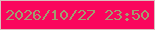 文字の大きさ：3、枠の色：dbbdbd、背景の色：fa055d、文字の色：a09e70 無料ブログパーツのブログ時計