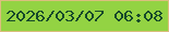 文字の大きさ：4、枠の色：dbbe7e、背景の色：93d343、文字の色：15492a 無料ブログパーツのブログ時計