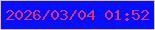 文字の大きさ：3、枠の色：dbbecf、背景の色：060efe、文字の色：dc3470 無料ブログパーツのブログ時計