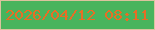 文字の大きさ：1、枠の色：dbc39e、背景の色：48b45d、文字の色：e76d25 無料ブログパーツのブログ時計