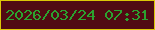 文字の大きさ：3、枠の色：dbc707、背景の色：510a13、文字の色：2ba22f 無料ブログパーツのブログ時計