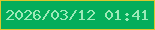 文字の大きさ：1、枠の色：dbc72d、背景の色：04ad5b、文字の色：9beab8 無料ブログパーツのブログ時計