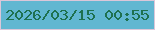 文字の大きさ：4、枠の色：dbc7d9、背景の色：61b7d1、文字の色：1e714f 無料ブログパーツのブログ時計