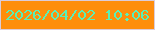 文字の大きさ：5、枠の色：dbccda、背景の色：fe8e0c、文字の色：5af0b7 無料ブログパーツのブログ時計