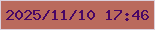 文字の大きさ：1、枠の色：dbd0dc、背景の色：ba6a5d、文字の色：480565 無料ブログパーツのブログ時計